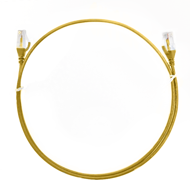 4Cabling 0.75m Cat 6 RJ45 RJ45 Ultra Thin LSZH Network Cable - Yellow Main Product Image