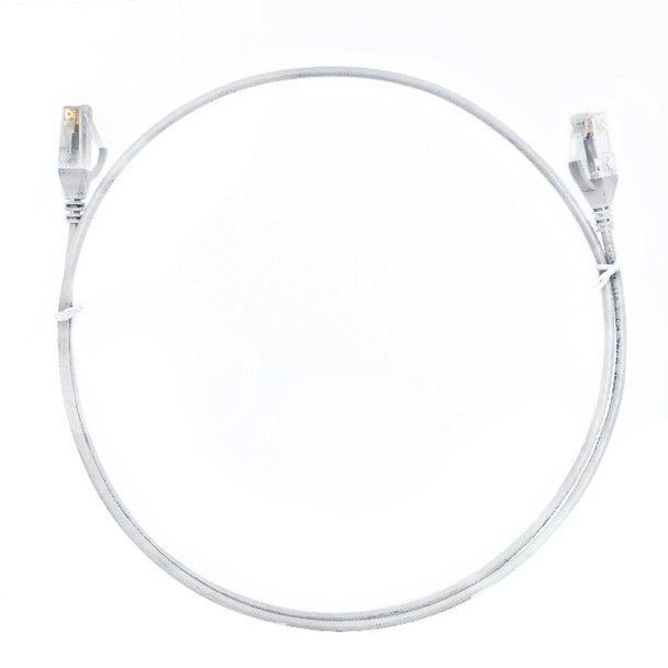 4Cabling 0.25m Cat 6 Ultra Thin LSZH Ethernet Network Cable - White Main Product Image