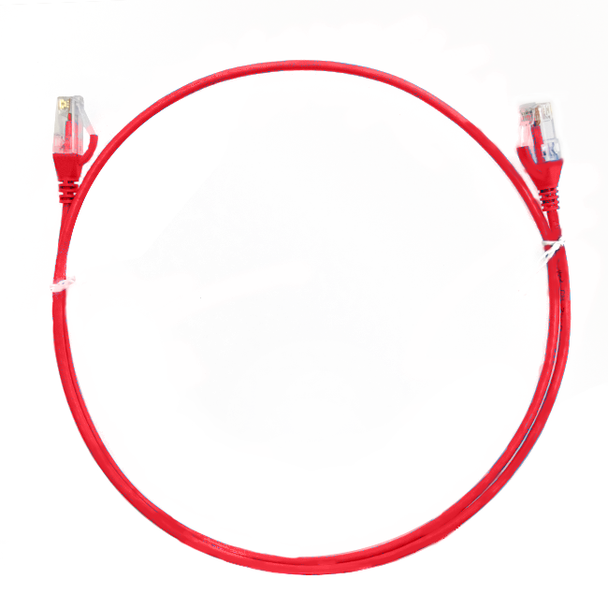 4Cabling 1m Cat 6 Ultra Thin LSZH Ethernet Network Cable - Red Main Product Image