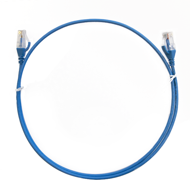 4Cabling 0.25m Cat 6 Ultra Thin LSZH Ethernet Network Cable - Blue  Main Product Image