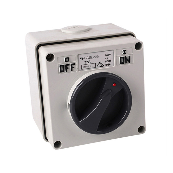 4Cabling Surface Switch  IP66 2Pole 500V 32A Main Product Image