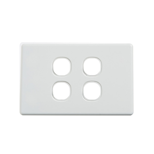 4Cabling Classic 4 Gang Switch Cover - White Main Product Image