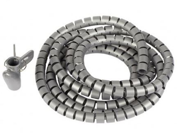 4Cabling Easy Wrap Cable Spiral 15mm x 2.5m - Grey Main Product Image