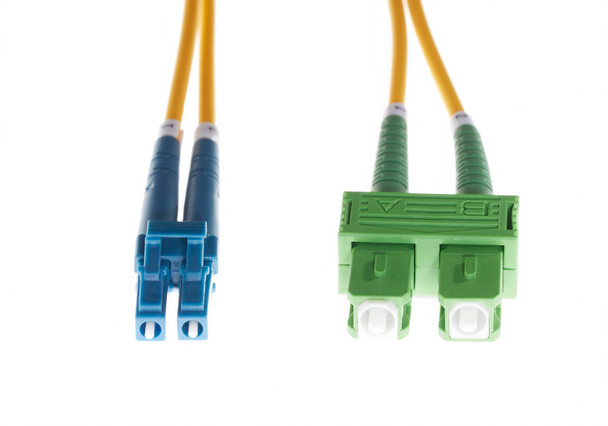 4Cabling 1m LC-SC/APC OS1 / OS2 Singlemode Fibre Optic Duplex Cable Main Product Image