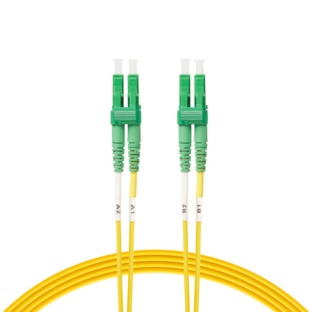 4Cabling 1.5m LC/APC-LC/APC OS1 / OS2 Singlemode Fibre Optic Duplex Patch Cable  - Yellow Main Product Image