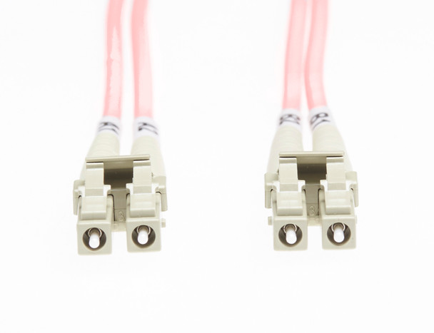 4Cabling 2m LC-LC OM1 Multimode Fibre Optic Cable - Salmon Pink Main Product Image