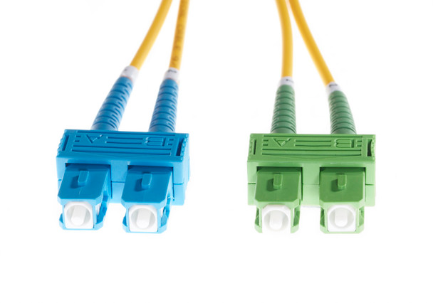 4Cabling 3m SC-SC/APC OS1 / OS2 Singlemode Fibre Optic Duplex Cable Main Product Image