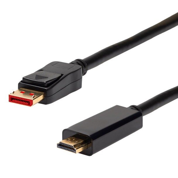 4Cabling 3m DisplayPort Male to HDMI Male Cable - Supports 4K@60Hz as specified in HDMI 2.0 Main Product Image