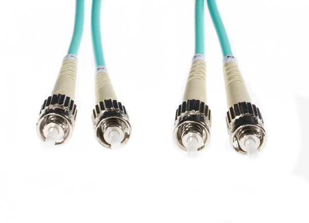 4Cabling 5m ST-ST OM4 Multimode Fibre Optic Cable - Aqua Main Product Image