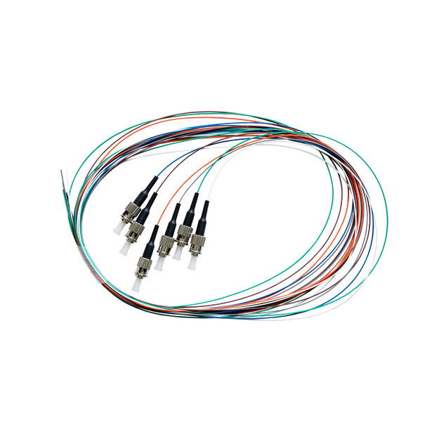 4Cabling Fibre Pigtail ST OM4 Multimode 2m. 6 Pack. Rainbow. Backward Compatible With OM3 Main Product Image