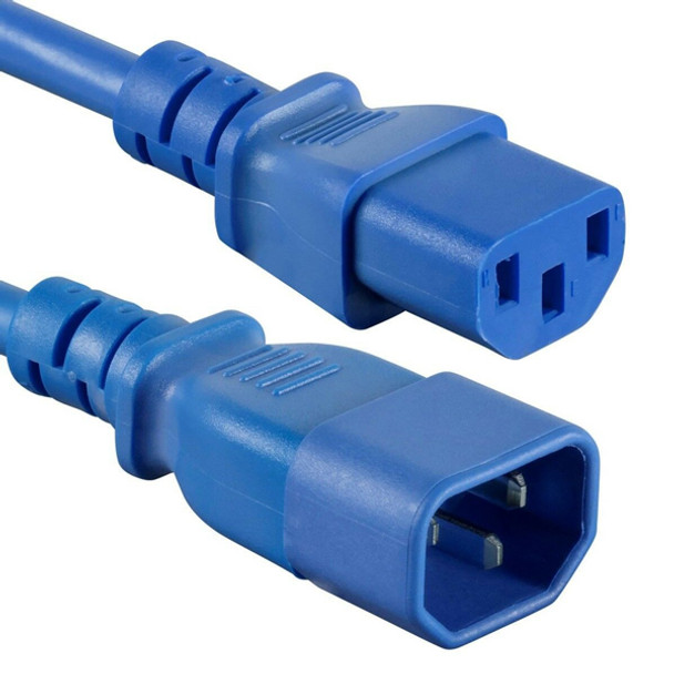 4Cabling 1.5m IEC C13 to C14 Extension Cord M-F - Blue Main Product Image
