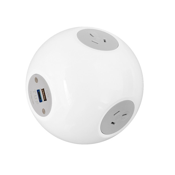 OE ELSafe Pluto 2 x GPO / 1 x 5A TUF with 2000mm Lead with 10A Three Pin Plug - White Main Product Image