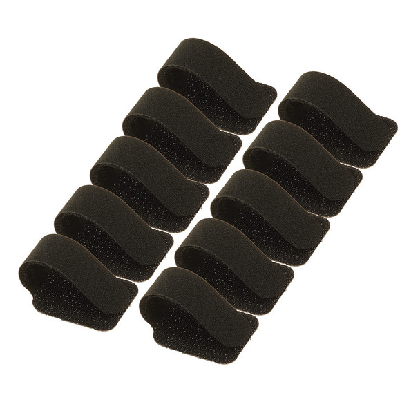 4Cabling Self Adhesive Hook & Loop Cable Holders. Black. Pack of 10 Main Product Image