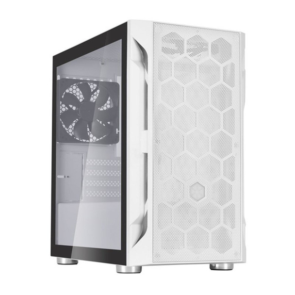 SilverStone FARA H1M Tempered Glass Micro-ATX Case - White Main Product Image