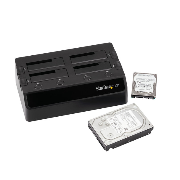 StarTech USB 3.0 to 4-Bay SATA 6Gbps Hard Drive Docking Station w/ UASP & Dual Fans - 2.5/3.5in SSD / HDD Dock Product Image 4