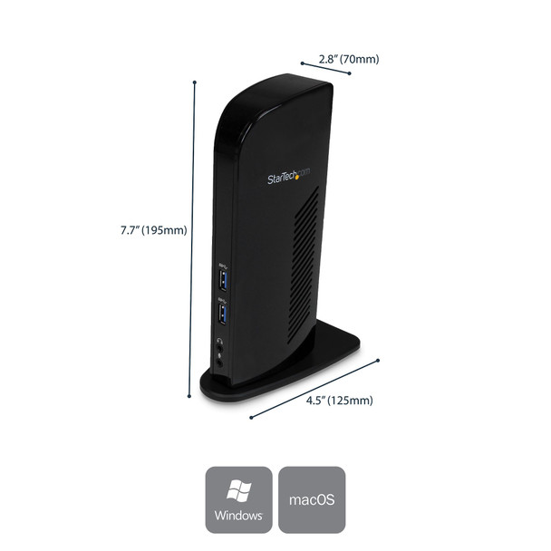 StarTech Dual Monitor USB 3.0 Docking Station with HDMI - DVI - 6 x USB Ports Product Image 2