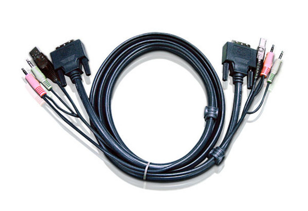 Aten KVM Cable 3m with DVI-D (Dual Link) USB & Audio to DVI-D (Dual Link), USB & Audio (LS) Main Product Image