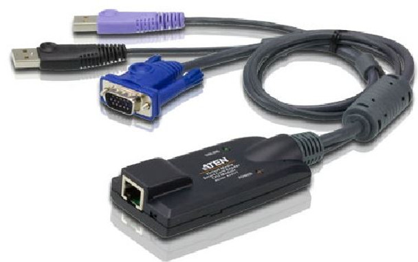 Aten VGA USB Virtual Media KVM Adapter with Smart Card Support for KN, KM series Main Product Image