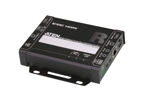Aten HDBaseT HDMI  Receiver with Dual 4K Output with one local HDMI output (4K@70m over Cat 5e/6 and 100m over Cat6a, 1080p@100m over Cat5e/6/6a) with Main Product Image