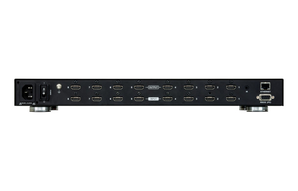 Aten Professional Matrix 8x8 HDMI Matrix with Scaler, Seamless Switch, Video Wall, control via front-panel pushbuttons, IR remote and RS232 control Product Image 2