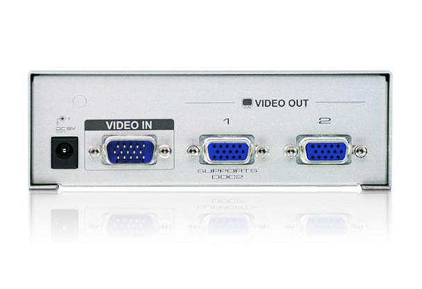 Aten Video Splitter 2 Port VGA Splitter 350Mhz, 1920x1440@60Hz, Cascadable to 3 levels (Up to 8 Outputs) Product Image 2