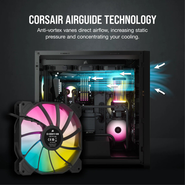 Corsair SP140 RGB Elite - 140mm RGB LED Fan With Airguide - Single Pack Product Image 5