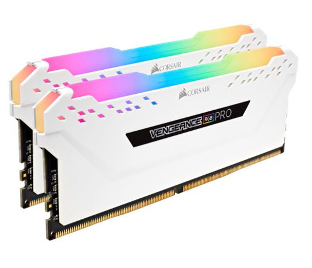 Corsair Vengeance RGB PRO 16GB (2x8GB) DDR4 3200MHz C16 Desktop Gaming Memory White Main Product Image
