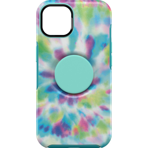 OtterBox Apple iPhone 13 Otter + Pop Symmetry Series Antimicrobial Case - Day Trip Graphic (Green/Blue/Purple) (77-85405) Integrated PopGrip Product Image 2