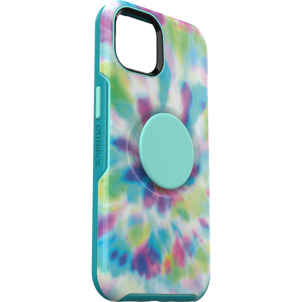 OtterBox Apple iPhone 13 Otter + Pop Symmetry Series Antimicrobial Case - Day Trip Graphic (Green/Blue/Purple) (77-85405) Integrated PopGrip Product Image 3