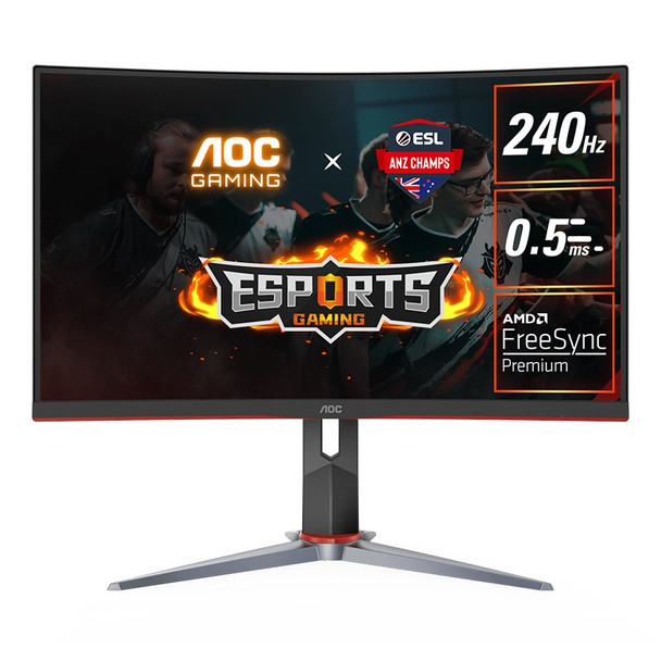 AOC C27G2Z 27in 240Hz Full HD 0.5ms FreeSync Premium Curved Gaming VA Monitor Main Product Image