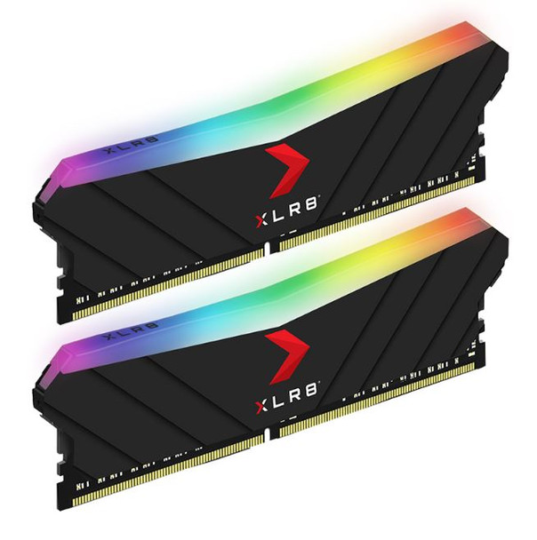 PNY XLR8 16GB (2x8GB) UDIMM 4600Mhz RGB CL18 1.35V Black Heat Spreader Gaming Desktop PC Memory Product Image 2