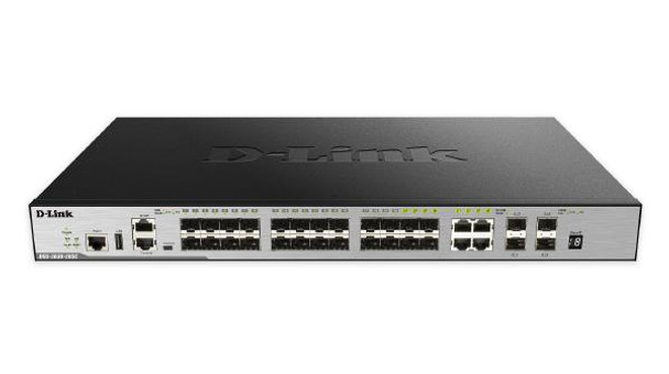 D-Link DGS-3630-28SC 28-Port Layer 3 Stackable Managed Gigabit Switch including 4 10GbE Ports Main Product Image