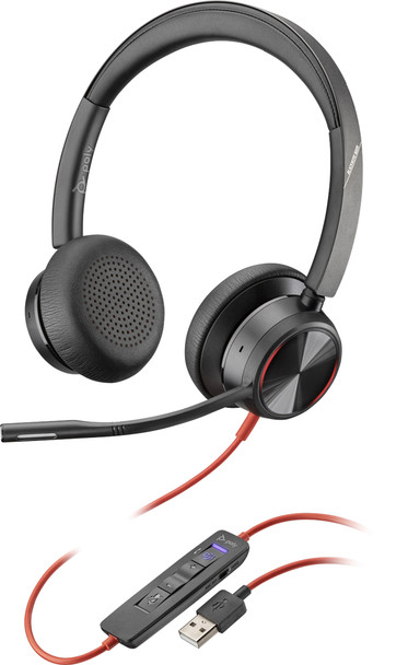 Poly Blackwire 8225 TEAMS Stereo Corded Headset with ANC - USB-A Main Product Image