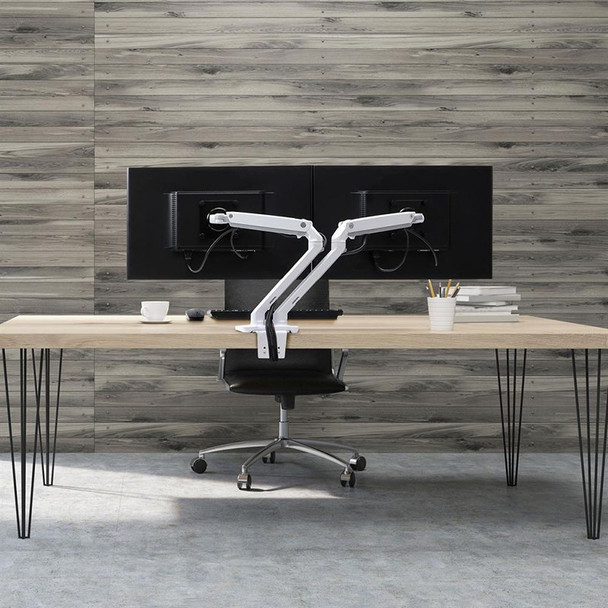 Ergotron MXV Desk Dual Monitor Arm Mount - White Product Image 2
