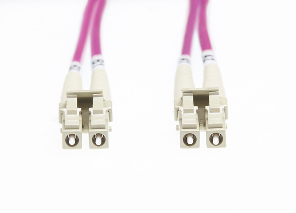 4Cabling 10m LC-LC OM4 Multimode Fibre Optic Patch Cable - Erika Violet Main Product Image