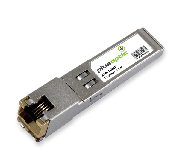 PlusOptic Netgear compatible (AGM721T AGM734) 1000Mbps, Copper SFP, 100M Transceiver, RJ-45 Connector for Copper | PlusOptic SFP-T-NET Main Product Image