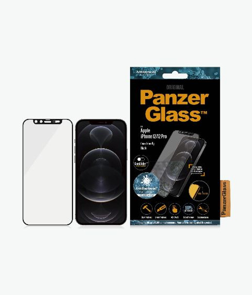 PanzerGlass Apple iPhone 12/12 Pro Black CamSlider - (2714) - Screen Protector - Resistant to scratches and bacteria - Shock absorbing - Crystal clear Product Image 2