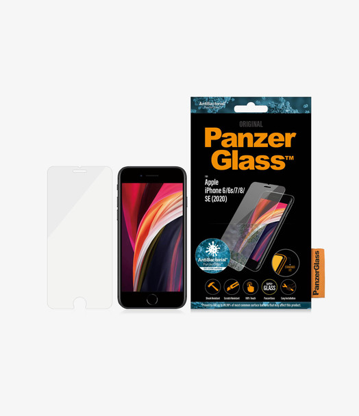 PanzerGlass Apple iPhone 6/6s/7/8/SE (2020) - AntiBacterial (2684) - Screen Protector - Full frame coverage - Rounded edges - 100% touch preservation Product Image 3