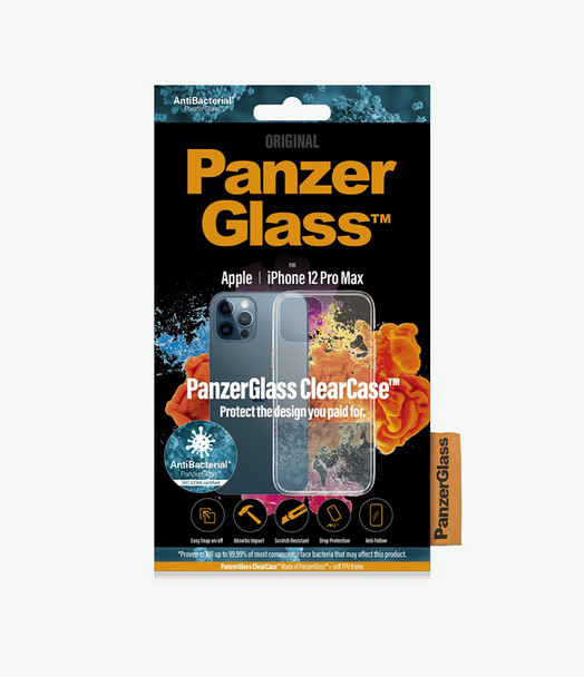 PanzerGlass ClearCase Apple iPhone 12 Pro Max - (0250) - Scratch resistant - Anti greasy - Anti Ageing - Protection against Drops and Dust - Clear case Main Product Image