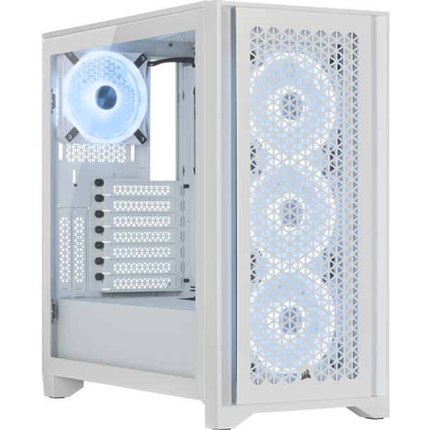 Corsair iCUE 4000D RGB Airflow QL Edition Mid-Tower ATX Case - True White Main Product Image