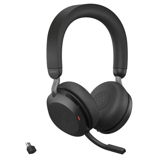 Jabra Evolve2 75 UC ANC Stereo Bluetooth Headset (USB-C Dongle + Charging Stand) Main Product Image