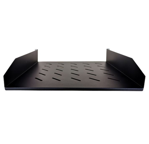 LDR Cantilever 2U 275mm Deep Shelf Recommended for 19in 450/550mm Deep Cabinet - Black Metal Contruction Product Image 3