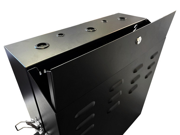 LDR Assembled 5U Flush Wall Mount Vertical Cabinet (570mm x 250mm) - Black Metal Construction Product Image 4