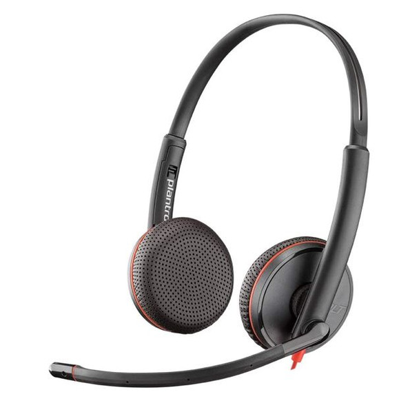 Plantronics/Poly Blackwire 3225 Headset - USB-A - Stereo - 3.5mm duo corded - Noise canceling - Dynamic EQ - SoundGuard - Intuitive call control - 2 YEar Warr Product Image 2