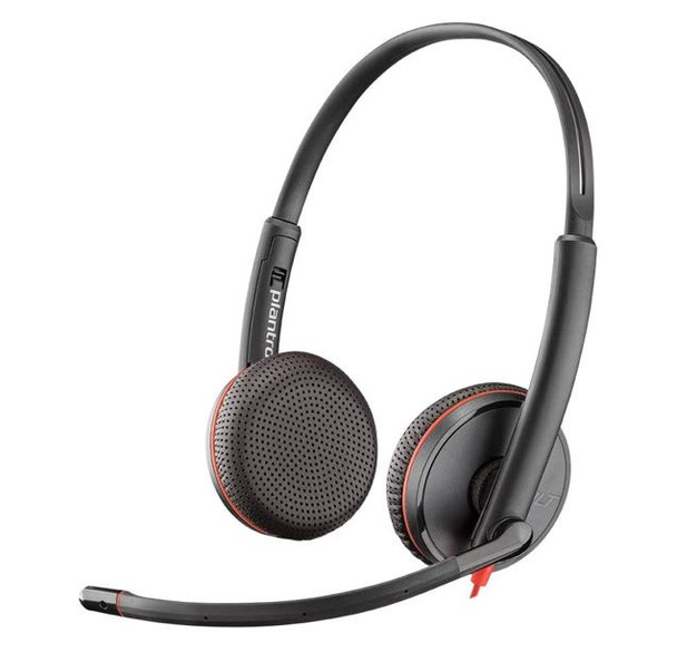 Plantronics/Poly Blackwire 3225 Headset - USB-C - Stereo - 3.5mm duo corded - Noise canceling - Dynamic EQ - SoundGuard - Intuitive call control -  Product Image 2