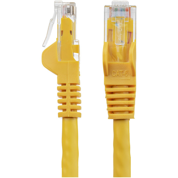 StarTech 15m CAT6 Ethernet Cable - Yellow CAT 6 Gigabit Ethernet Wire -650MHz 100W PoE RJ45 UTP Network/Patch Cord Snagless w/Strain Relief Fluke Tested/Wiring is UL Certified/TIA Product Image 3