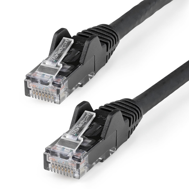 StarTech 2m CAT6 Ethernet Cable - LSZH (Low Smoke Zero Halogen) - 10 Gigabit 650MHz 100W PoE RJ45 10GbE UTP Network Patch Cord Snagless with Strain Relief - Black - CAT 6 - ETL Verified - 24AWG Main Product Image