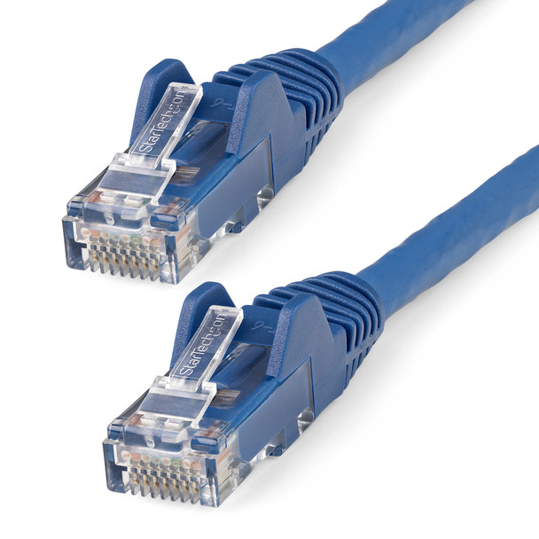 StarTech 50cm CAT6 Ethernet Cable - LSZH (Low Smoke Zero Halogen) - 10 Gigabit 650MHz 100W PoE RJ45 10GbE UTP Network Patch Cord Snagless with Strain Relief - Blue - CAT 6 - ETL Verified - 24AWG Main Product Image