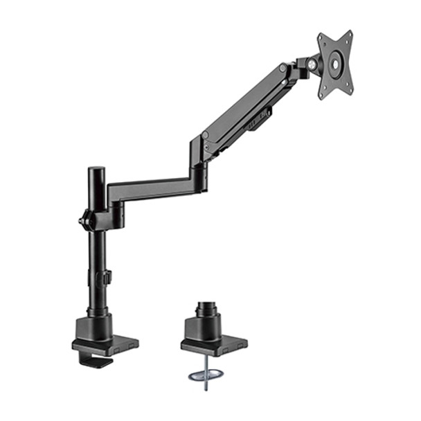 Brateck Single Monitor Thin Gas Spring Monitor Arm 17in-32in - Matte Black Main Product Image