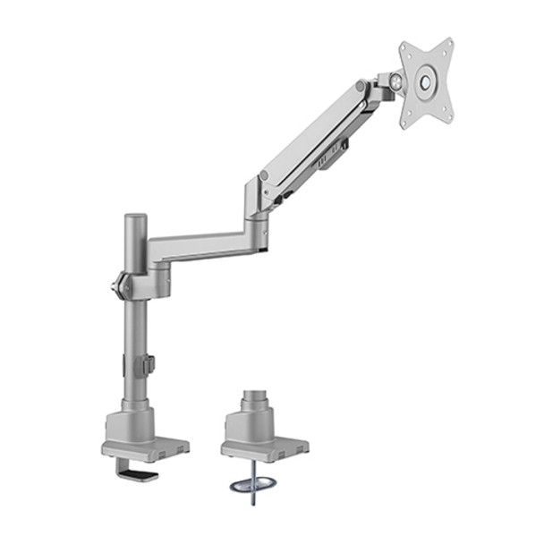 Brateck Single Monitor Thin Gas Spring Monitor Arm 17in-32in - Matte Grey Main Product Image